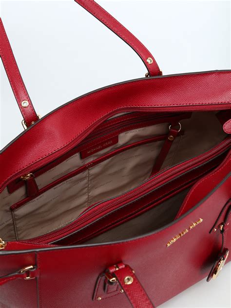 michael kors voyager tote maroon|michael kors saffiano tote.